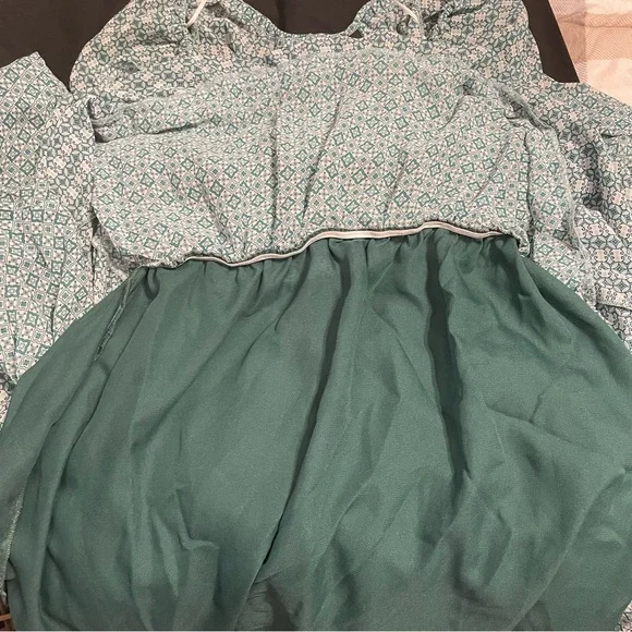 H&M Peasant Boho Tiered Dress Off the Shoulder Size 14 - Picture 5 of 7